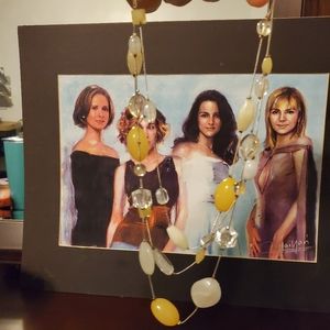 Loft Yellow 3 string Necklace